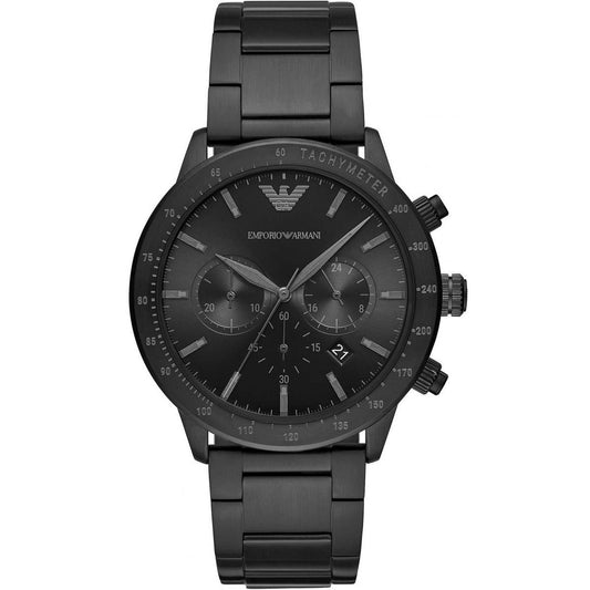 Chronographe pour homme avec bracelet noir